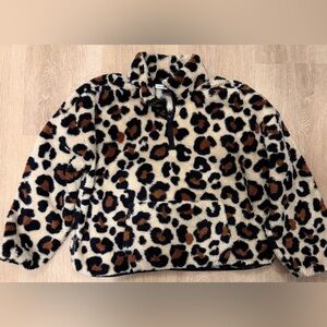 Sugar Jade Kids' Leopard Pattern Fleece Jacket